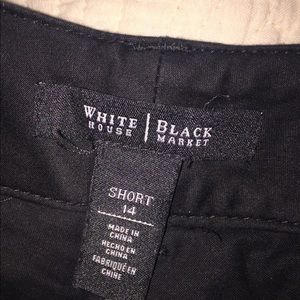 WHBM black zipper and Sequin detail shorts